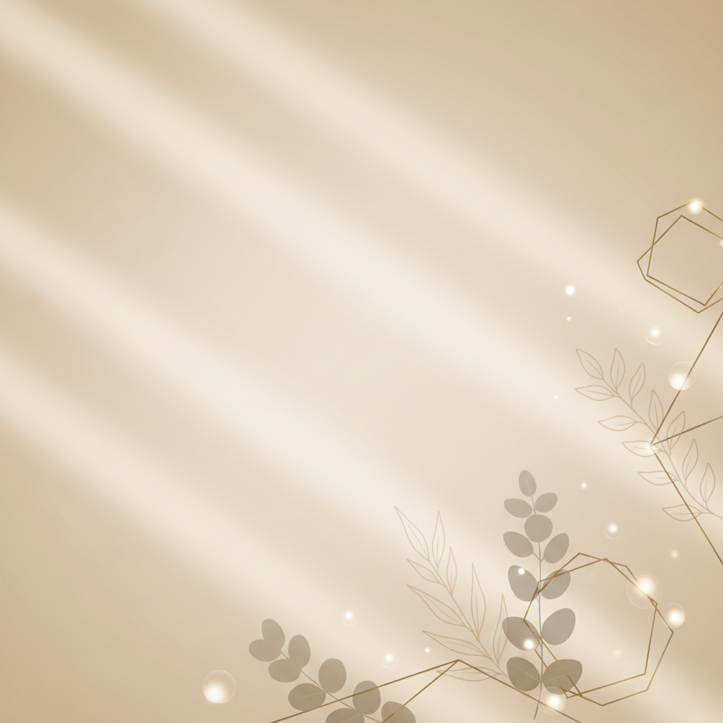 Premium wellness-themed background with soft beige lighting and botanical accents, used for a Strength & Vitality supplement collection.